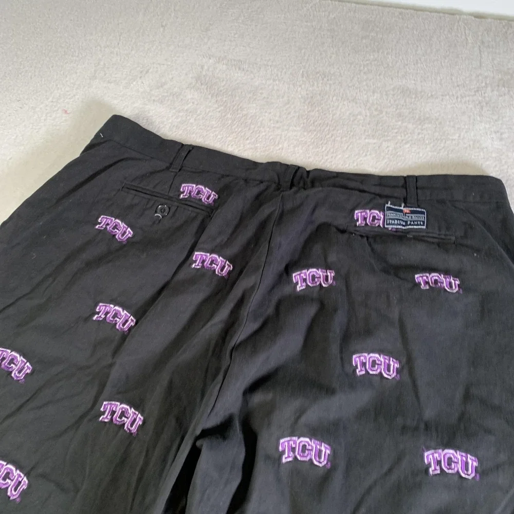 TCU Horned Frogs Pants‎ Mens 42x36 (Tag 44) Black Purple Pennington & Bailes NEW